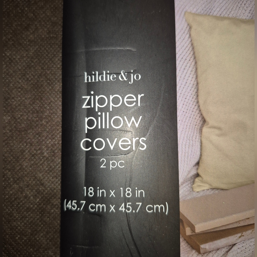 Hildie & Jo 18x18" Zipper Pillow Covers for DIY NWT - Picture 3 of 10